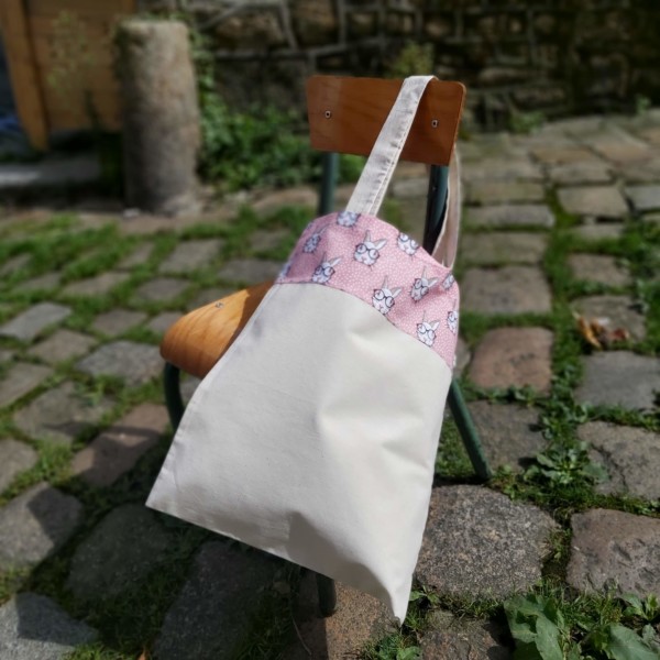 tote bag idéal pour la rentrée en maternelle confection artisanale en petite quantité en Normandie